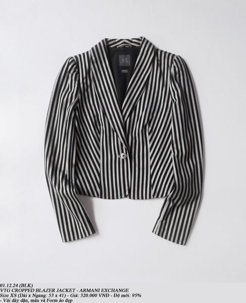  01.12.24 - VTG CROPPED BLAZER JACKET - ARMANI EXCHANGE 