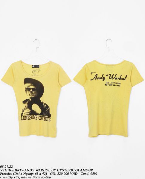  08.27.22 - VTG T-SHIRT - ANDY WARHOL BY HYSTERIC GLAMOUR 