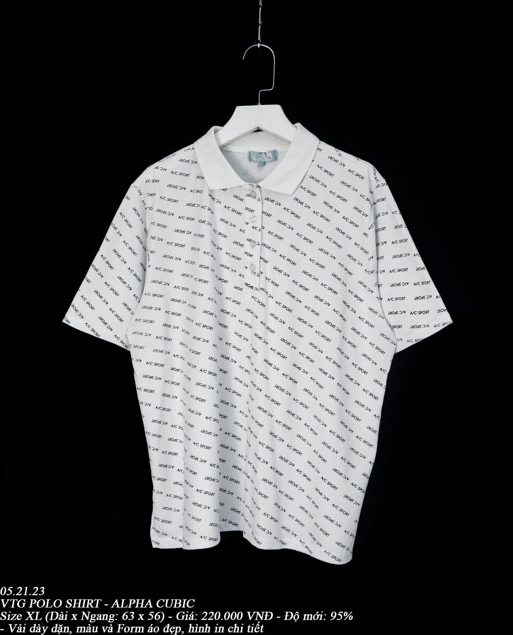 05.21.23 - VTG POLO SHIRT - ALPHA CUBIC 