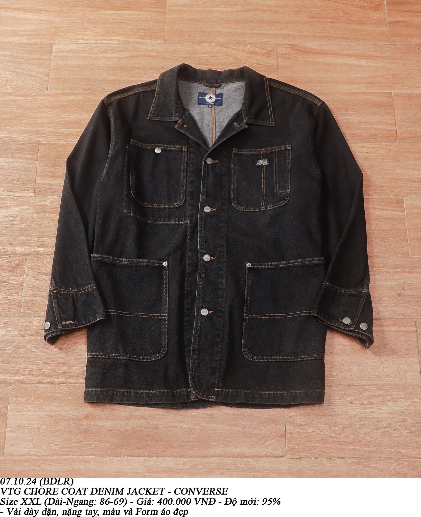  07.10.24 - VTG CHORE COAT DENIM JACKET - CONVERSE 