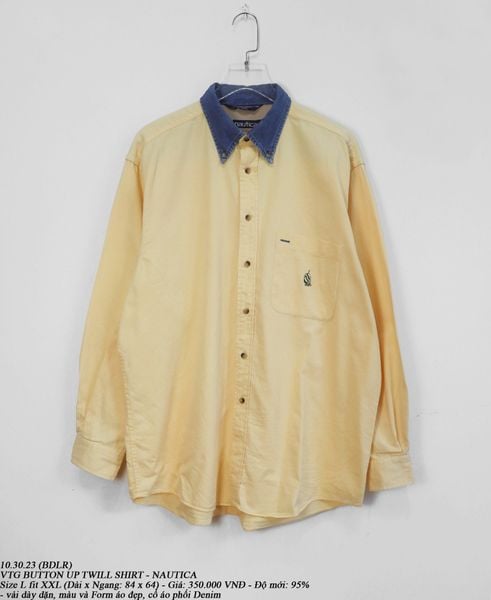  10.30.23 - VTG BUTTON UP TWILL SHIRT - NAUTICA 