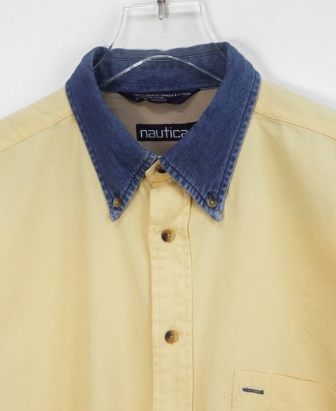  10.30.23 - VTG BUTTON UP TWILL SHIRT - NAUTICA 