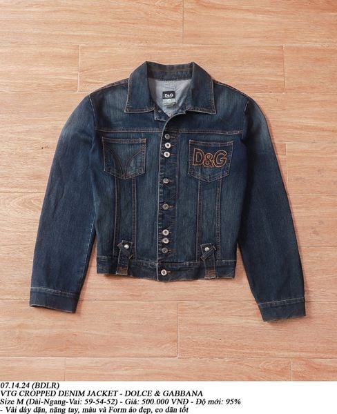 07.14.24 - VTG CROPPED DENIM JACKET - DOLCE & GABBANA 