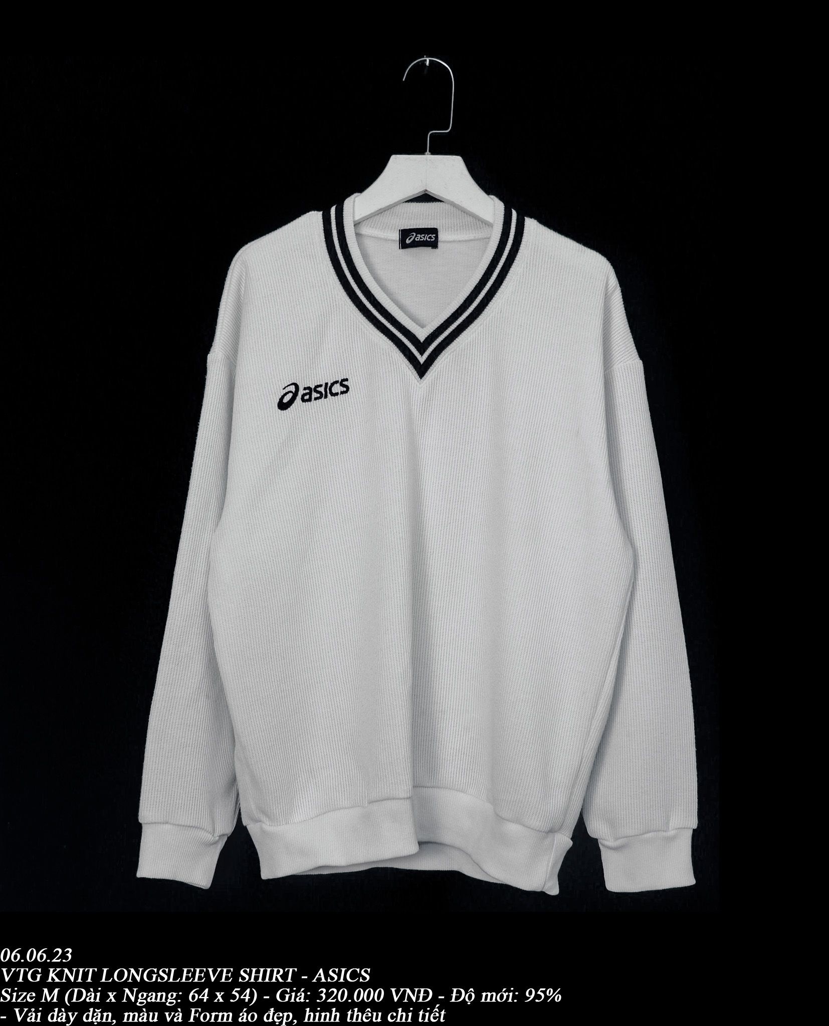  06.06.23 - VTG KNIT LONGSLEEVE SHIRT - ASICS 