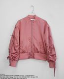  12.24.23 - VTG CROPPED SATIN BOMBER JACKET - JUNIORSWEET 
