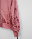  12.24.23 - VTG CROPPED SATIN BOMBER JACKET - JUNIORSWEET 