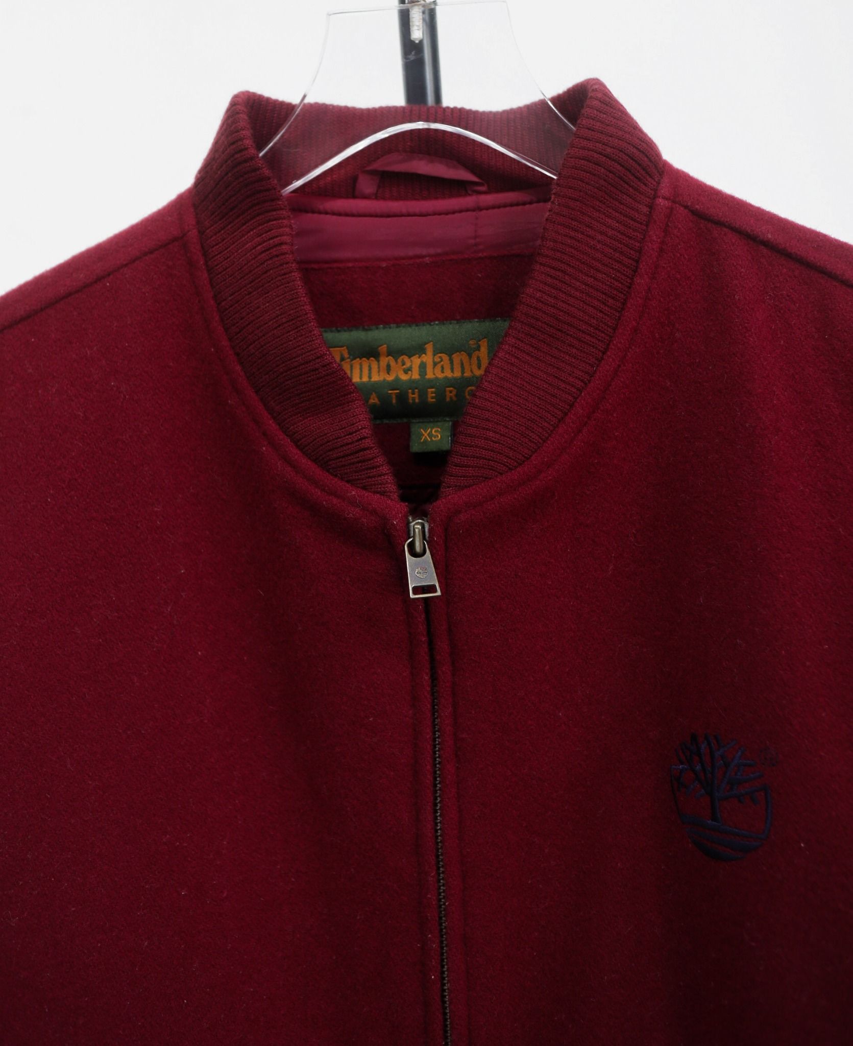  12.20.23 - VTG LEATHER SLEEVE WOOL VARSITY JACKET - TIMBERLAND 