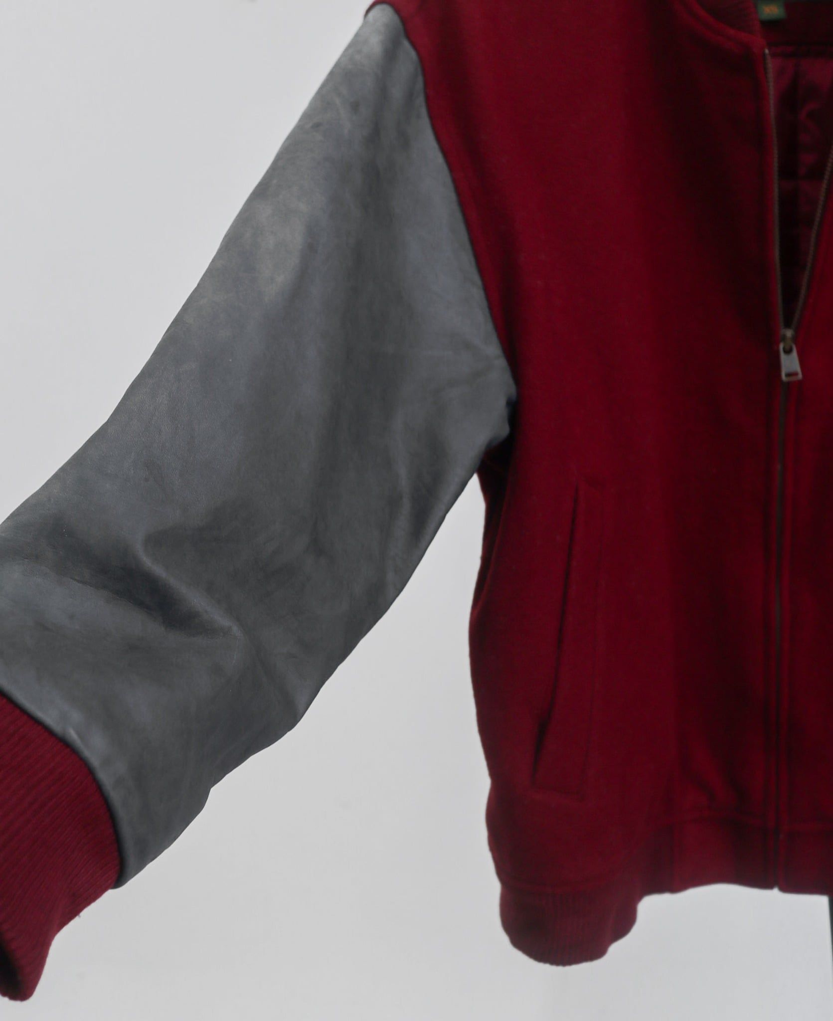  12.20.23 - VTG LEATHER SLEEVE WOOL VARSITY JACKET - TIMBERLAND 