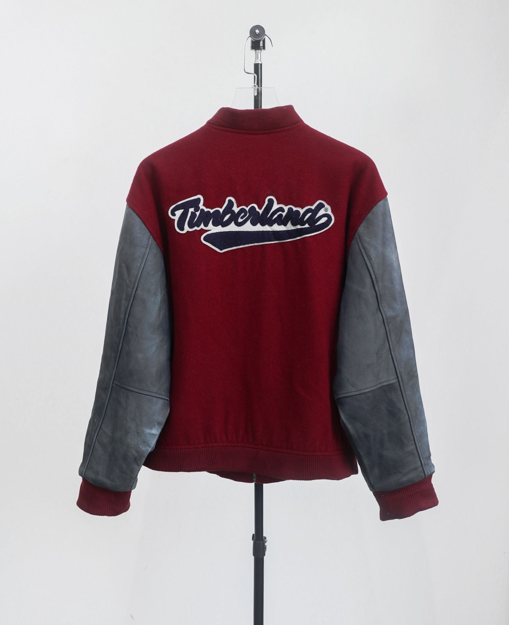  12.20.23 - VTG LEATHER SLEEVE WOOL VARSITY JACKET - TIMBERLAND 