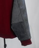  12.20.23 - VTG LEATHER SLEEVE WOOL VARSITY JACKET - TIMBERLAND 