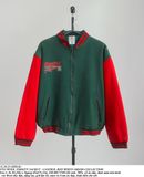  12.20.23 - VTG WOOL VARSITY JACKET - CASTROL RED WHITE GREEN COLLECTION 