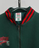  12.20.23 - VTG WOOL VARSITY JACKET - CASTROL RED WHITE GREEN COLLECTION 