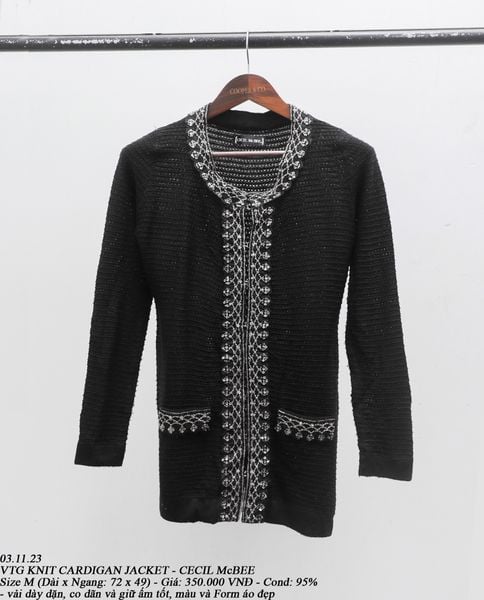  03.11.23 - VTG KNIT CARDIGAN JACKET - CECIL McBEE 
