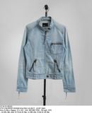  12.26.23 - VTG CROPPED DENIM RACING JACKET - & by P&D 