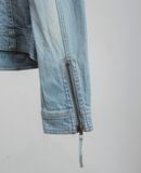  12.26.23 - VTG CROPPED DENIM RACING JACKET - & by P&D 