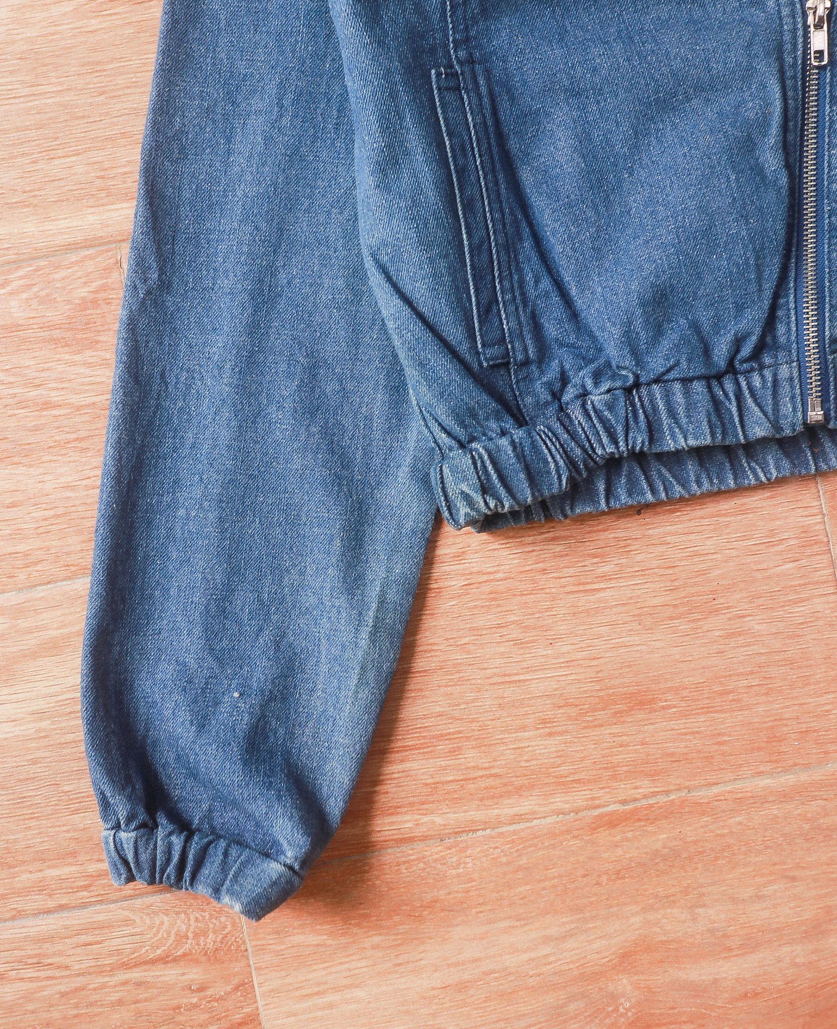  07.17.24 - VTG CROPPED BIKER DENIM JACKET - MURUA 