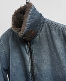  12.26.23 - VTG SHERPA LINED RACING DENIM JACKET - CCC 