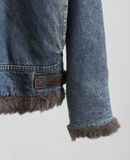  12.26.23 - VTG SHERPA LINED RACING DENIM JACKET - CCC 
