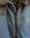  12.26.23 - VTG SHERPA LINED RACING DENIM JACKET - CCC 