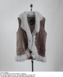  12.26.23 - VTG LEATHER FUR VEST JACKET - JOINUS 