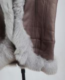  12.26.23 - VTG LEATHER FUR VEST JACKET - JOINUS 