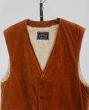  12.26.23 - VTG SHERPA LINED WAISRCOAT VEST JACKET - ORIGINAL 