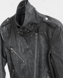  12.26.23 - VTG CROPPED REAL LEATHER BIKER JACKET 