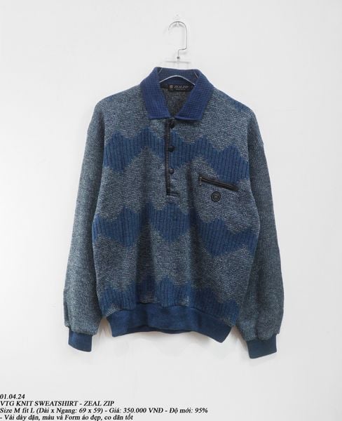  01.04.24 - VTG KNIT SWEATSHIRT - ZEAL ZIP 