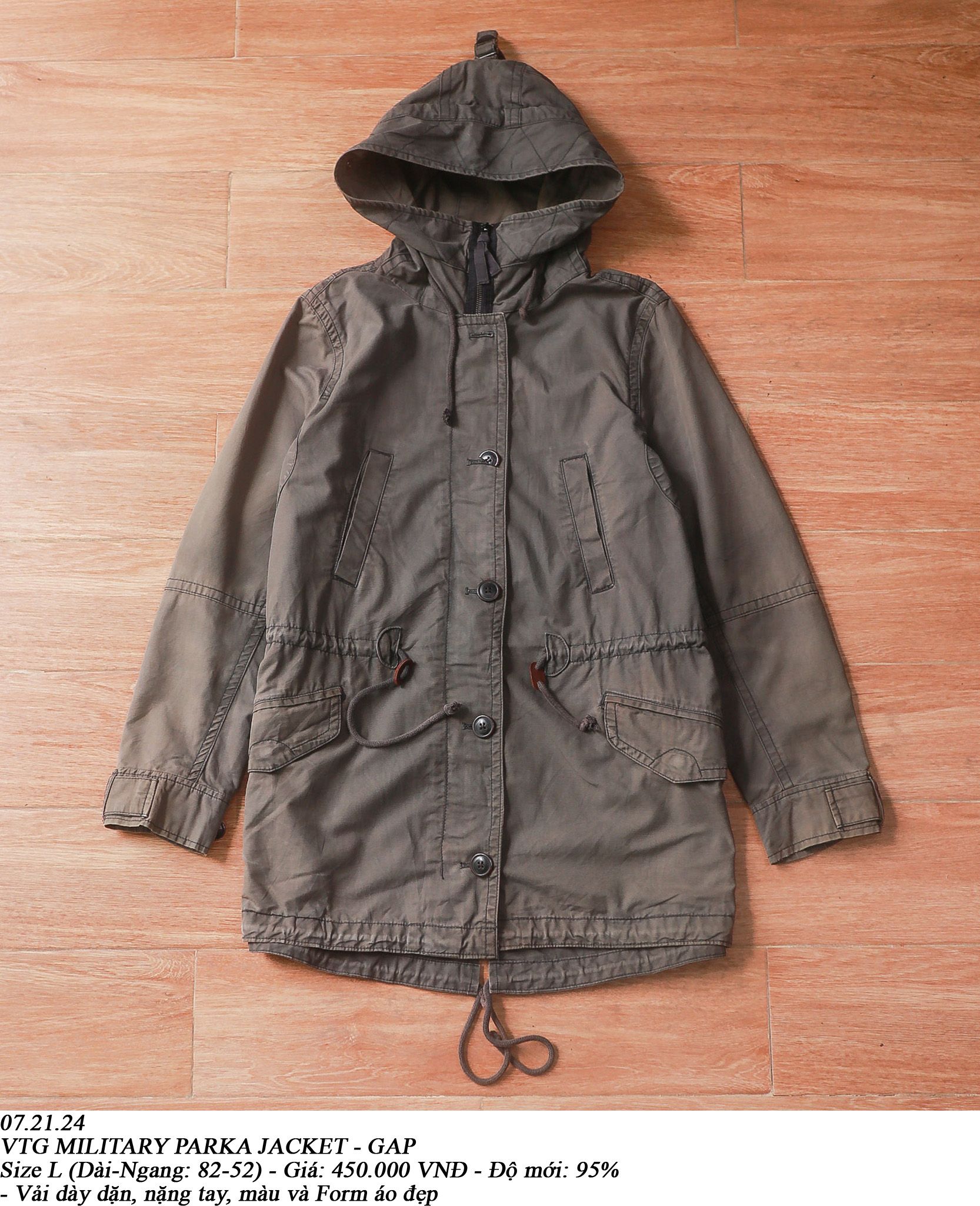  07.21.24 - VTG MILITARY PARKA JACKET - GAP 