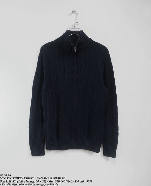  01.04.24 - VTG KNIT SWEATSHIRT - BANANA REPUBLIC 