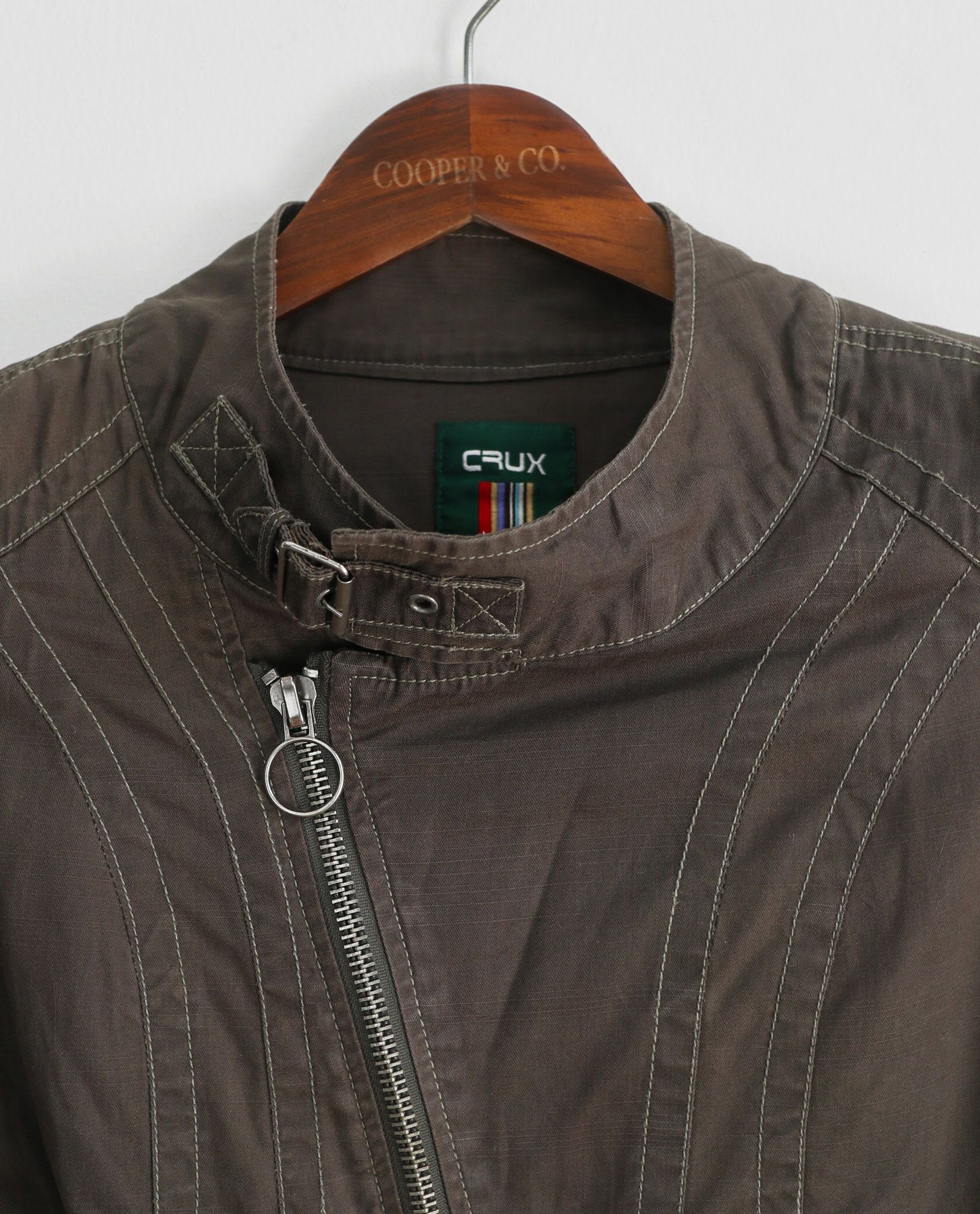  06.07.23 - VTG DENIM CROPPED BIKER JACKET - CRUX 