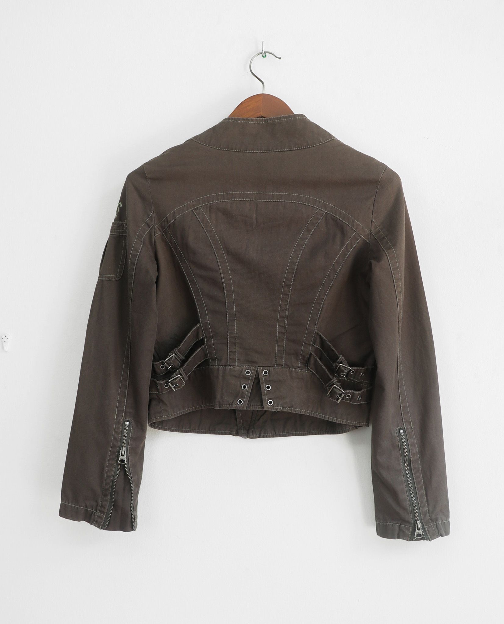  06.07.23 - VTG DENIM CROPPED BIKER JACKET - CRUX 