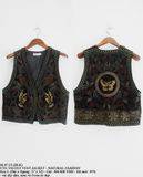  06.07.23 - VTG VELVET VEST JACKET - NATURAL FASHION 