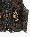  06.07.23 - VTG VELVET VEST JACKET - NATURAL FASHION 