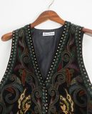  06.07.23 - VTG VELVET VEST JACKET - NATURAL FASHION 