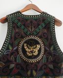  06.07.23 - VTG VELVET VEST JACKET - NATURAL FASHION 