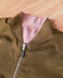  07.28.24 - VTG REVERSIBLE CROPPED BOMBER JACKET - PRIVATE PAUSE 