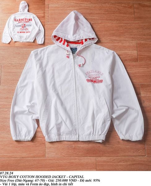  07.28.24 - VTG BOXY COTTON HOODED JACKET - CAPITAL 