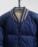  02.29.24 - VTG REVERSIBLE PUFFER BASEBALL JACKET - WRANGLER 90s 