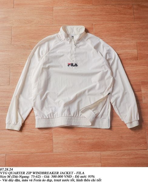  07.28.24 - VTG QUARTER ZIP WINDBREAKER JACKET - FILA 