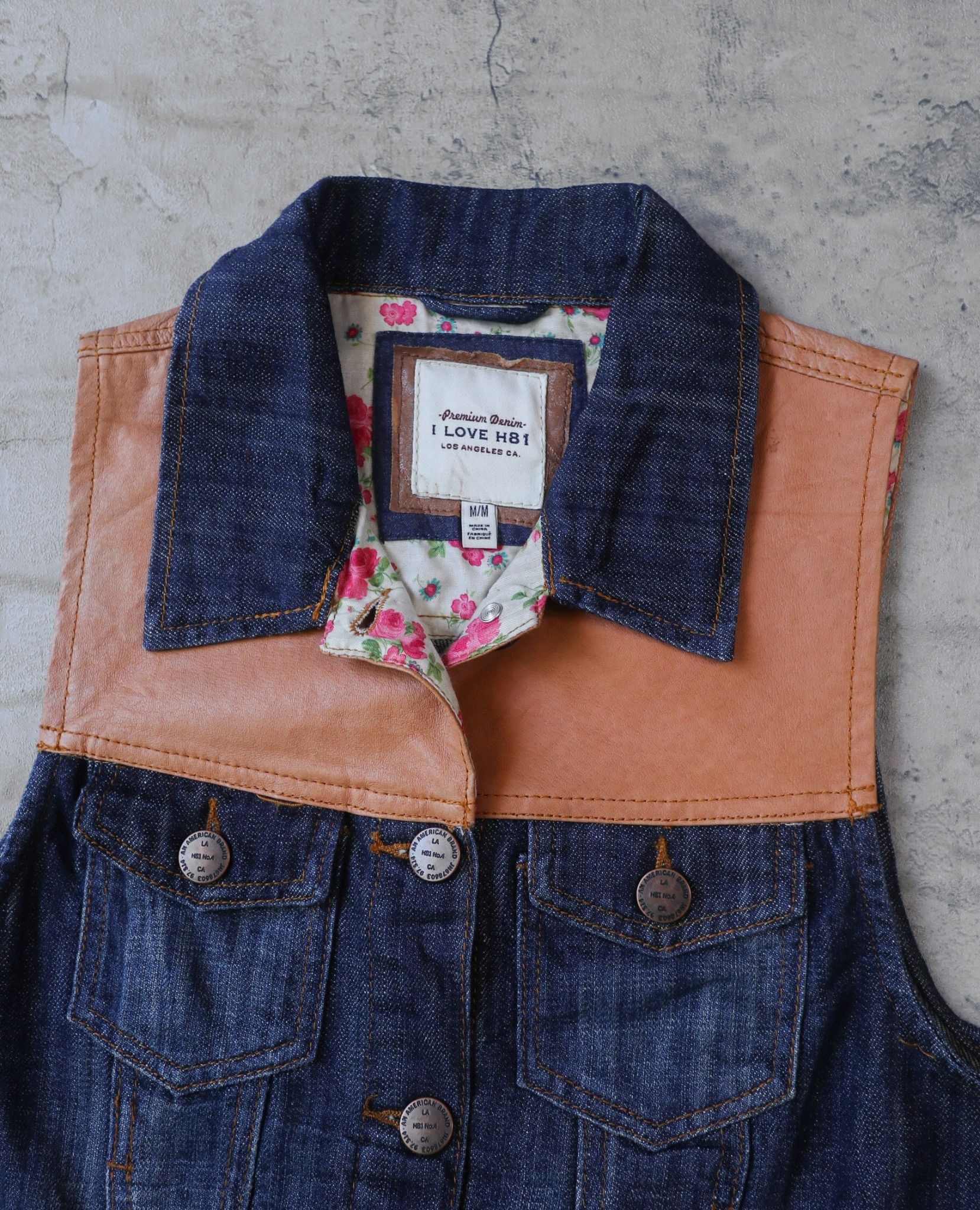  08.11.23 - VTG DENIM VEST JACKET - I LOVE H81 