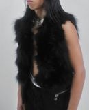  01.05.24 - VTG FUR VEST JACKET - MOS 