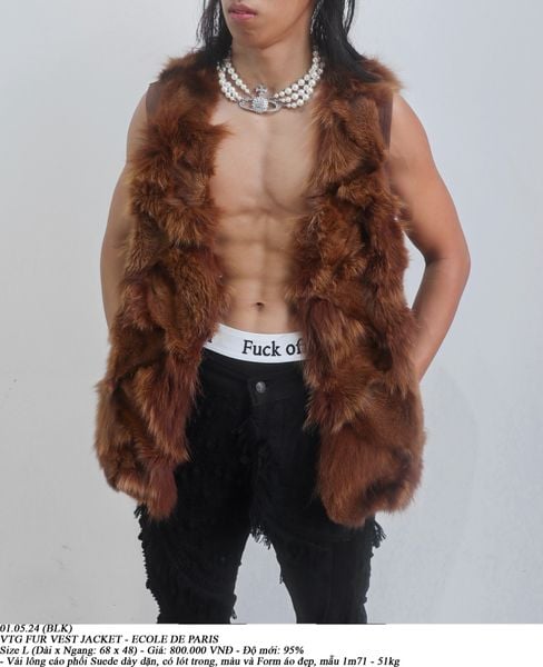  01.05.24 - VTG FUR VEST JACKET - ECOLE DE PARIS 