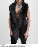  01.03.24 - VTG SLEEVELESS FUR WOOL COAT JACKET - TANKUS 
