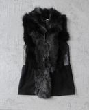  01.03.24 - VTG SLEEVELESS FUR WOOL COAT JACKET - TANKUS 