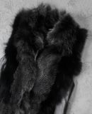  01.03.24 - VTG SLEEVELESS FUR WOOL COAT JACKET - TANKUS 
