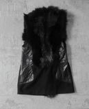  01.03.24 - VTG SLEEVELESS FUR WOOL COAT JACKET - TANKUS 