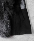  01.03.24 - VTG SLEEVELESS FUR WOOL COAT JACKET - TANKUS 