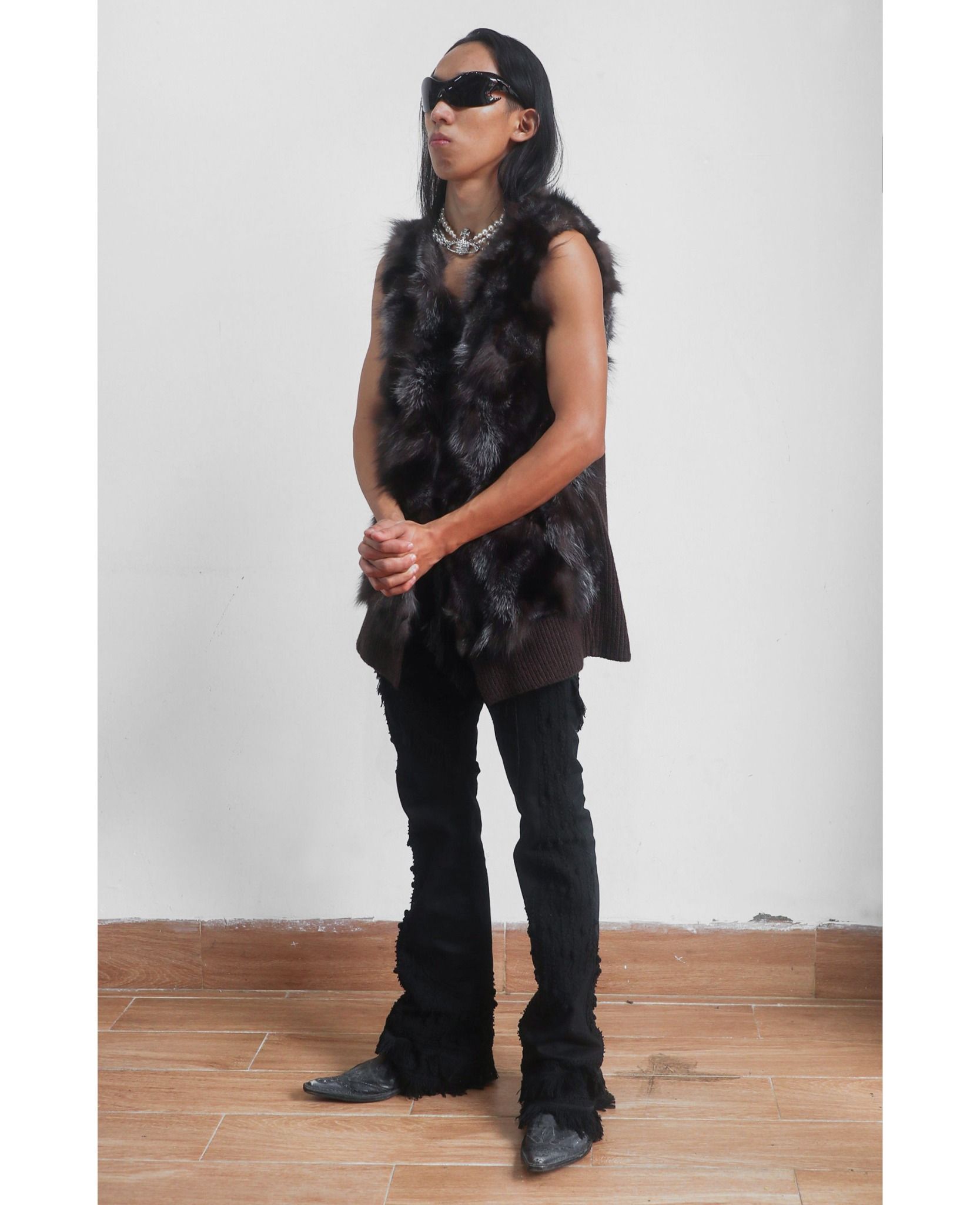  01.05.24 - VTG FUR VEST JACKET - MATRYOSHKA 