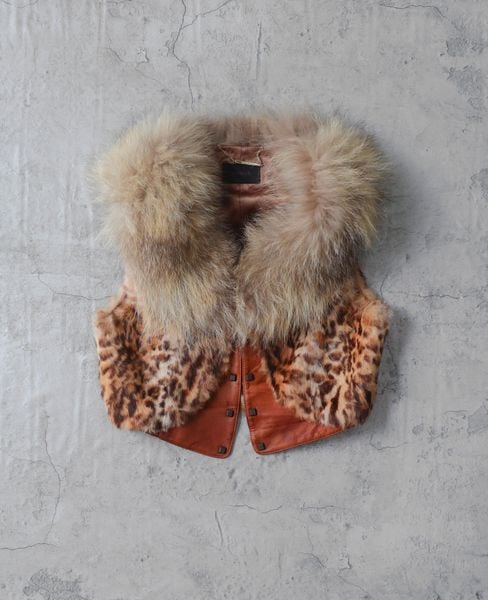  01.03.24 - VTG CROPPED FUR VEST JACKET - JOINUS 